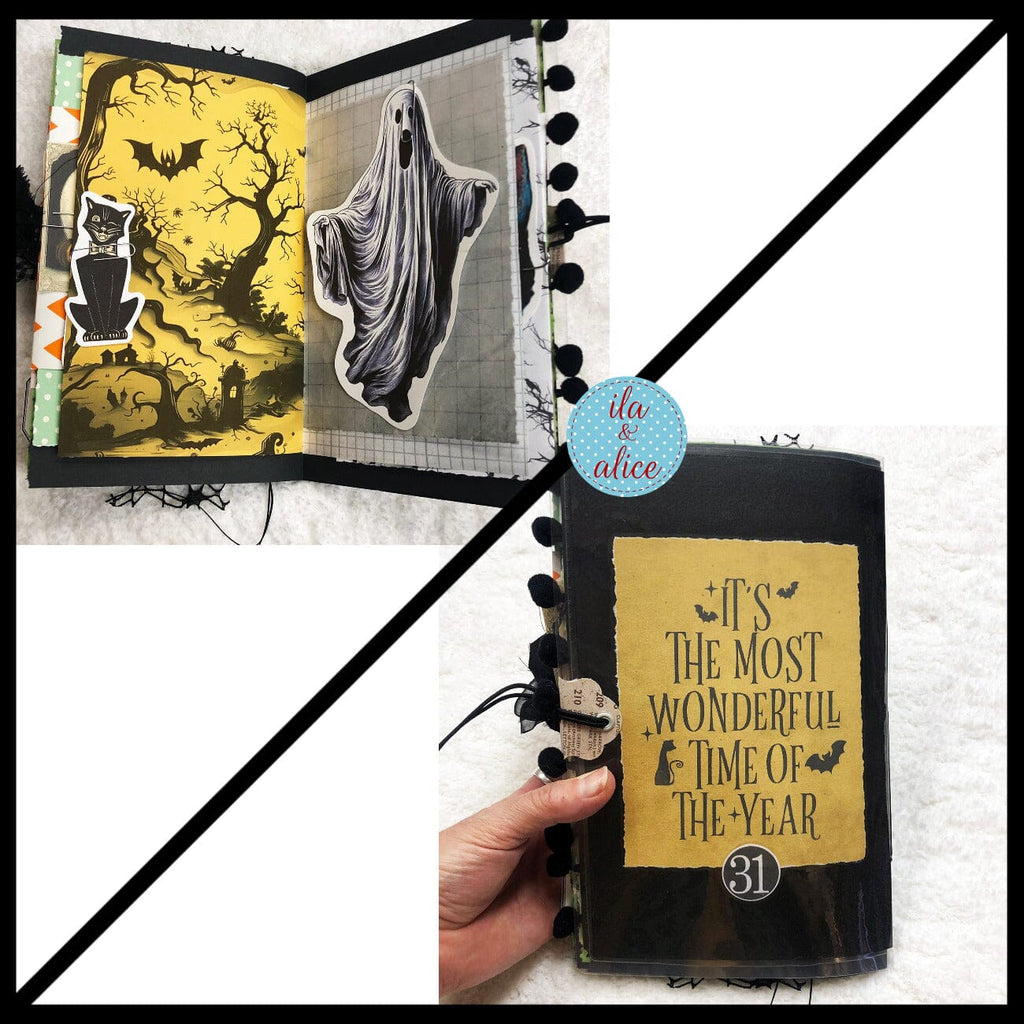 Black Cats Go to Trick or Treat on Halloween Junk Journal #3