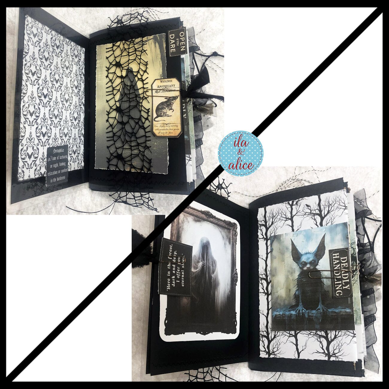 Dark Sinister Night Halloween Junk Journal #3