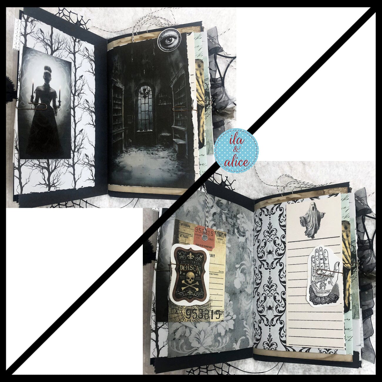 Dark Sinister Night Halloween Junk Journal #1