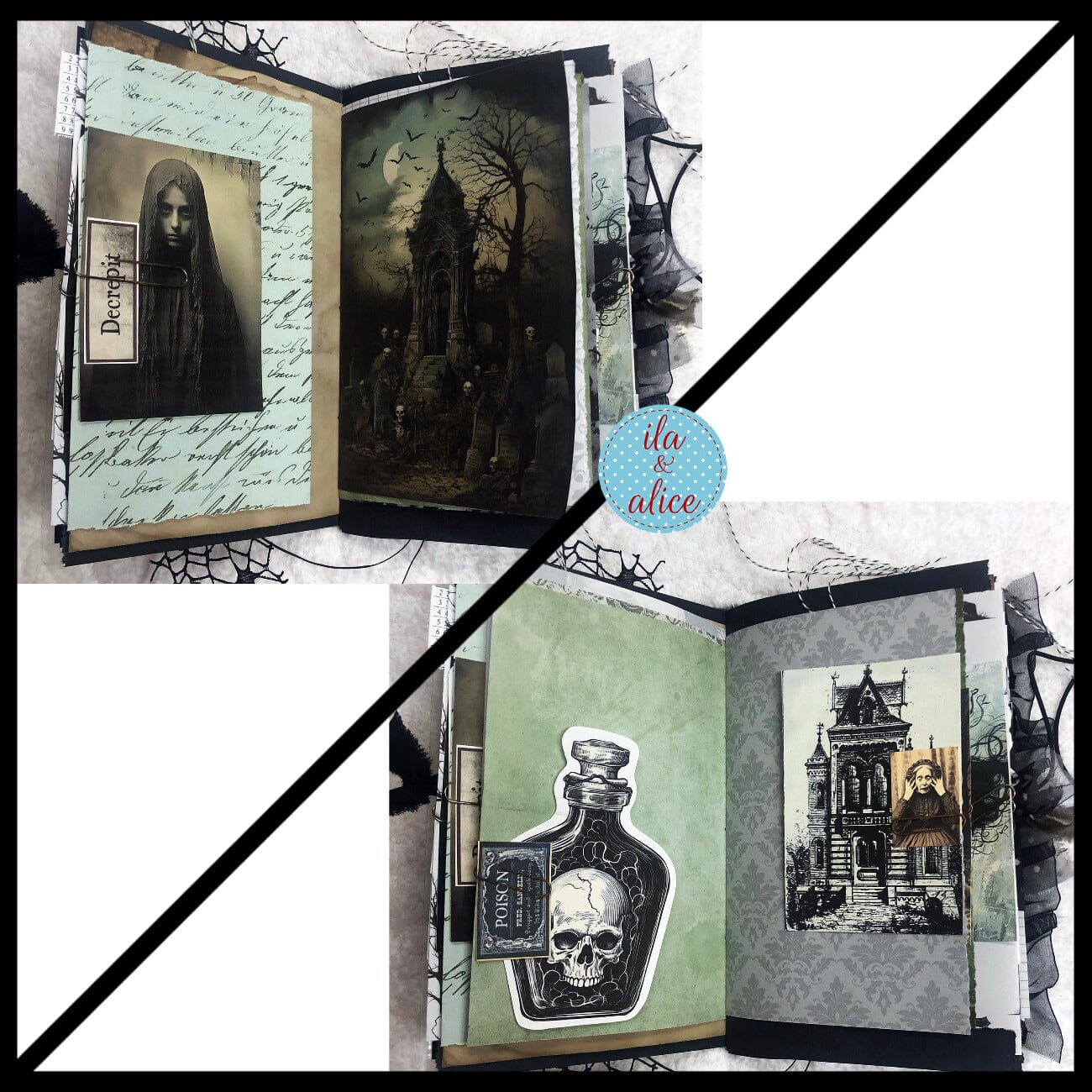 Dark Sinister Night Halloween Junk Journal #4