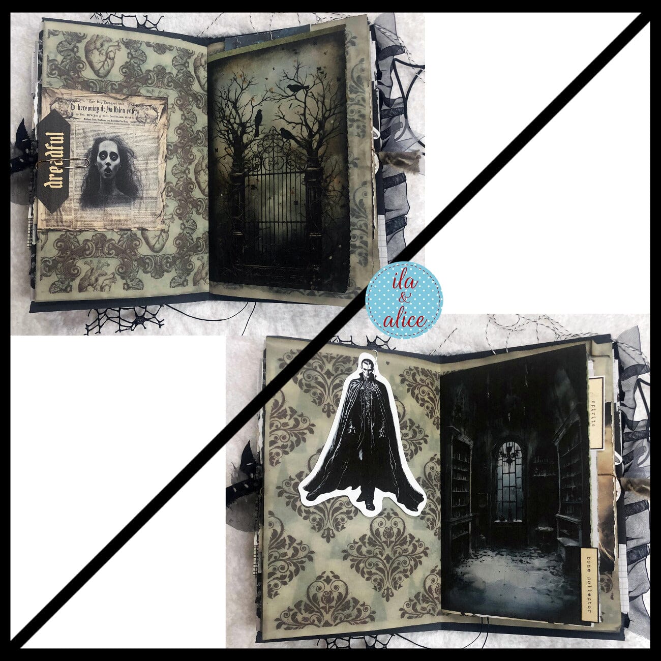 Dark Sinister Night Halloween Junk Journal #3