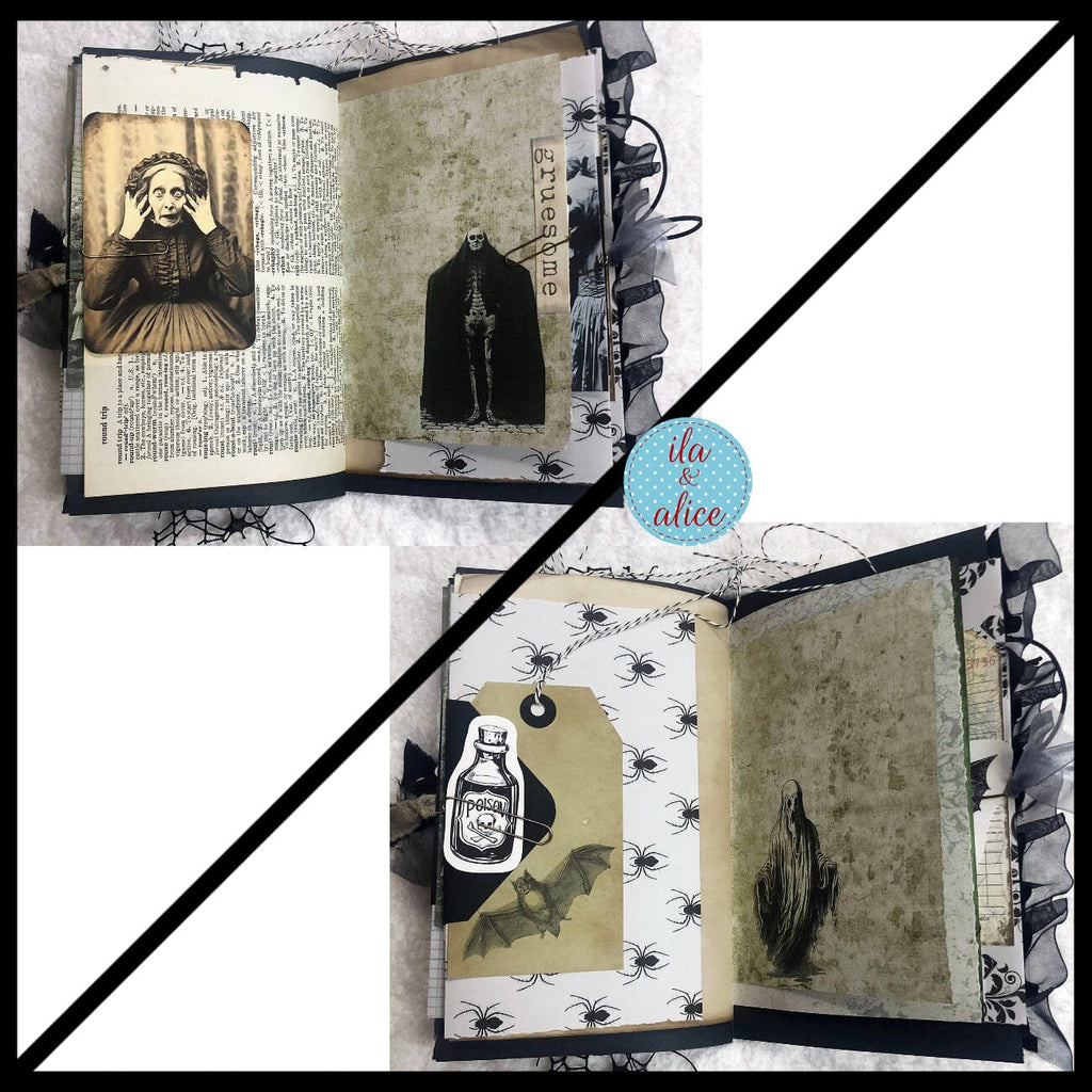 Dark Sinister Night Halloween Junk Journal #3