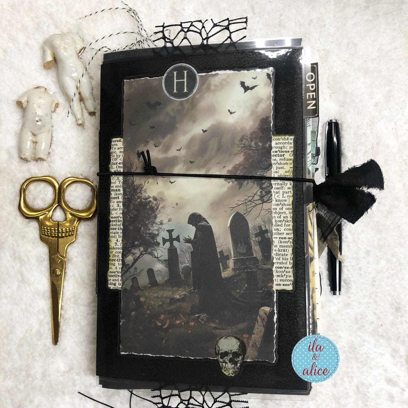 Dark Sinister Night Halloween Junk Journal #1