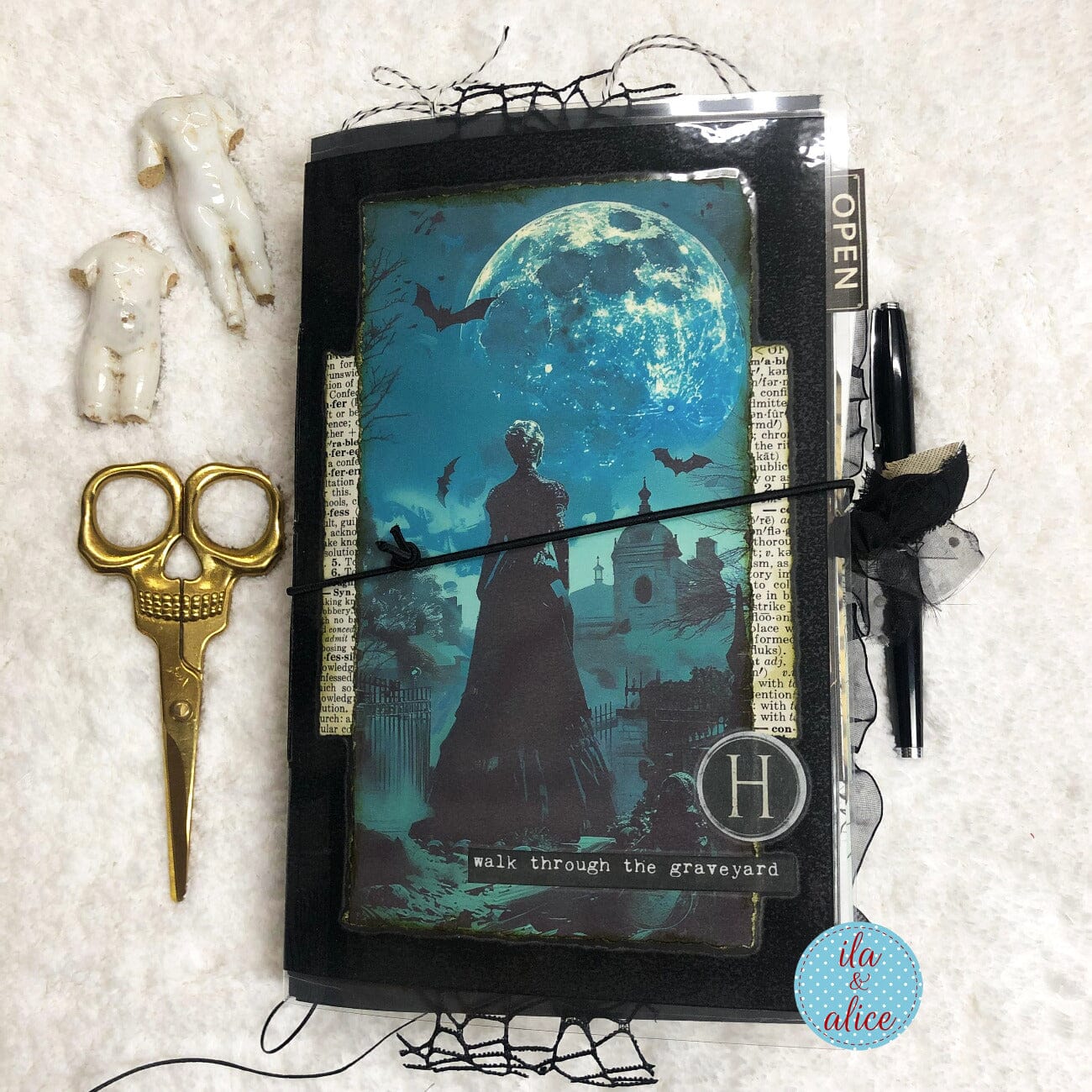 Dark Sinister Night Halloween Junk Journal #4