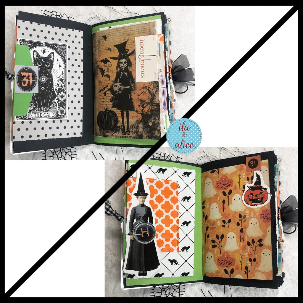 Haunted House Under a Full Moon Halloween Junk Journal #1