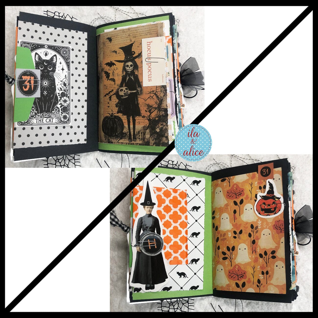 Haunted House Under a Full Moon Halloween Junk Journal #4