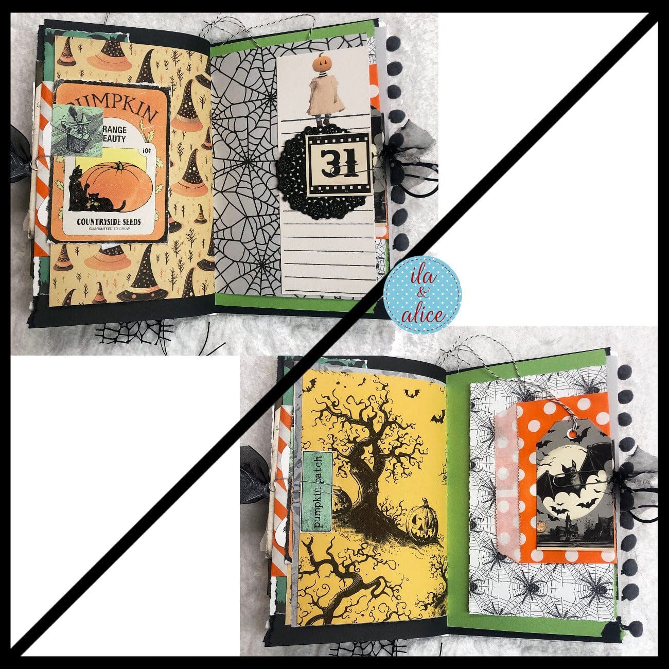 Haunted House Under a Full Moon Halloween Junk Journal #1