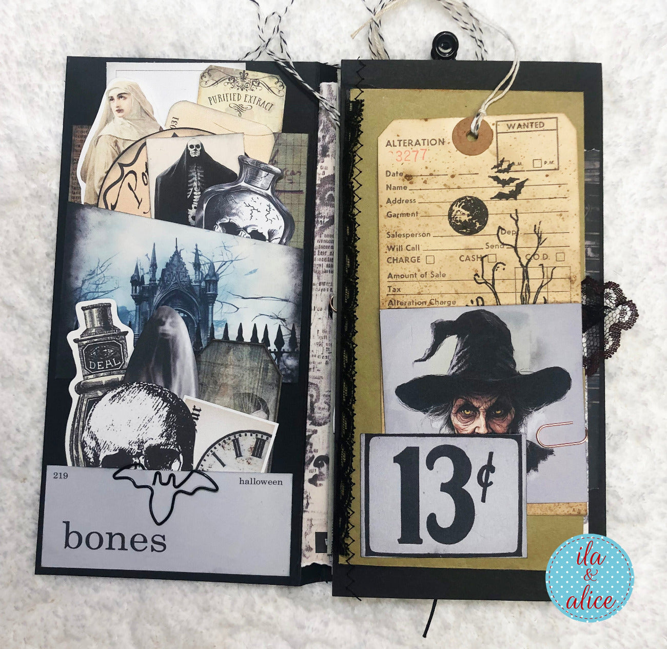 Folio d'Halloween inquiétant avec cimetière hanté