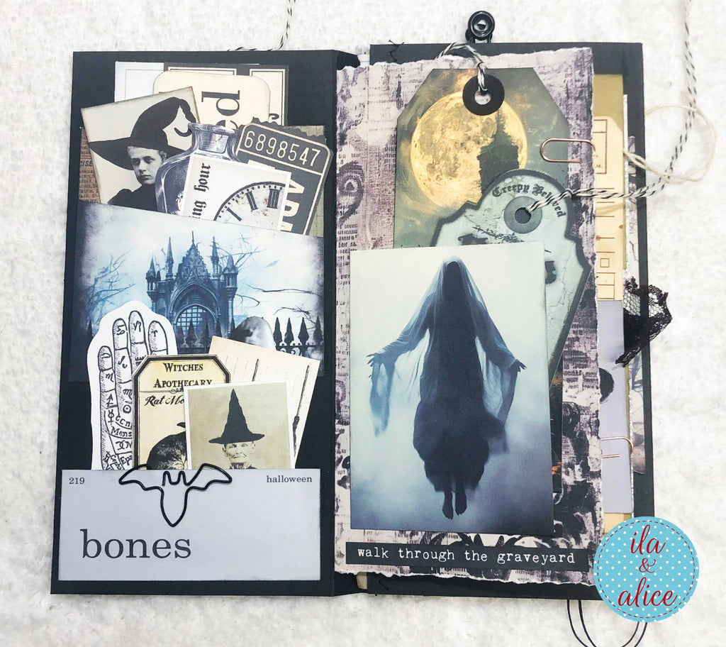 Spooky Halloween Folio with Ancient Looming Spirit
