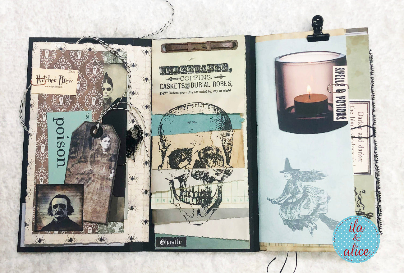 Spooky Halloween Folio with Ancient Looming Spirit