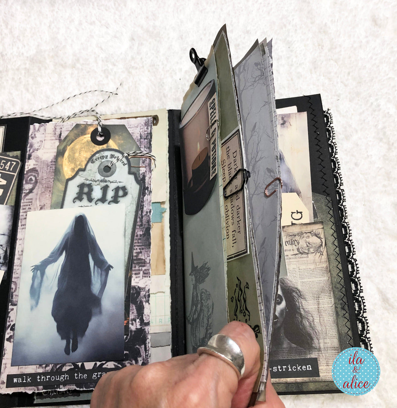 Spooky Halloween Folio with Ancient Looming Spirit