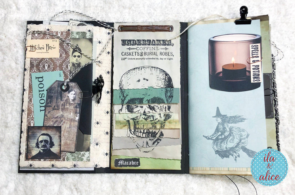 Folio Halloween macabre avec fantôme hanté