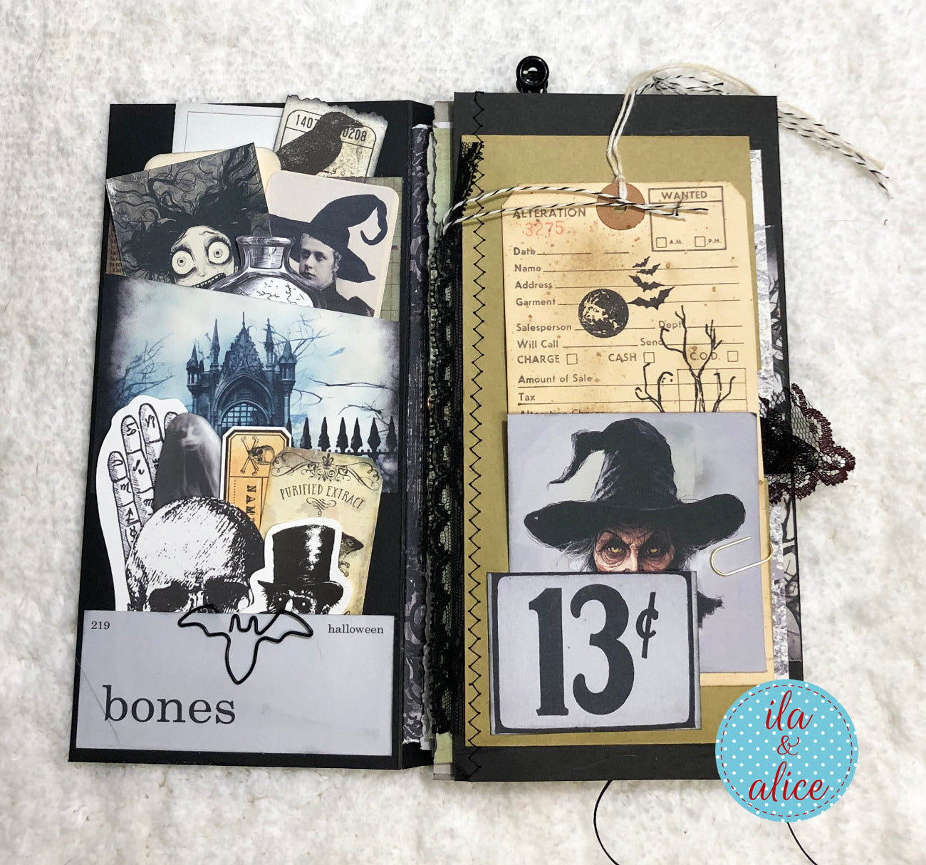 Macabre Halloween Folio with Haunting Ghost