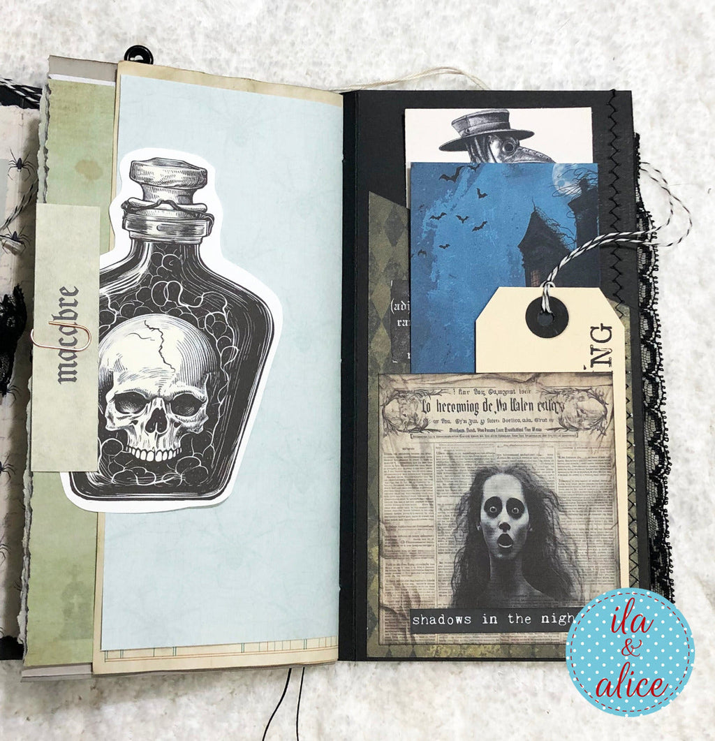 Folio Halloween macabre avec fantôme hanté