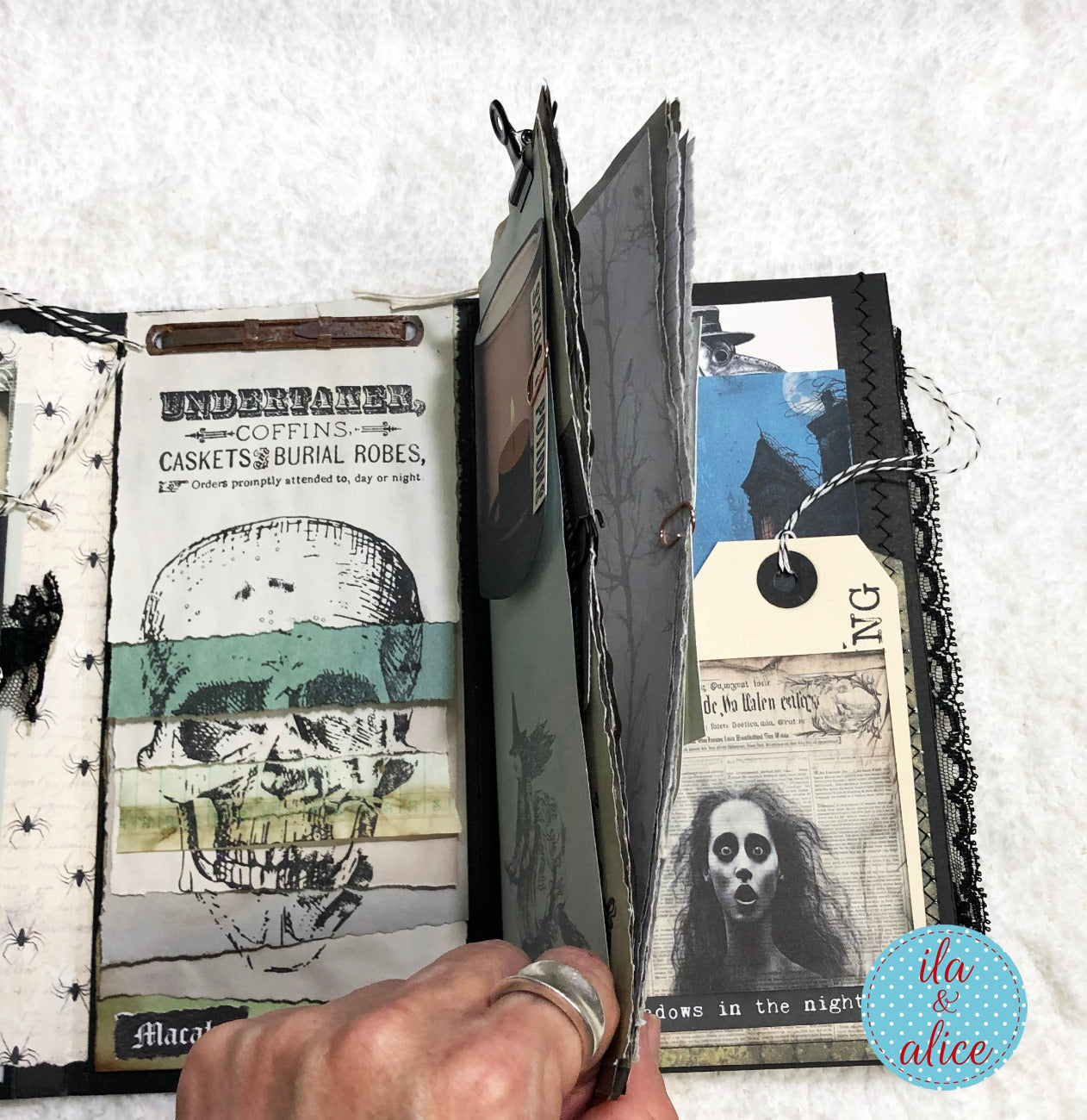 Folio Halloween macabre avec fantôme hanté