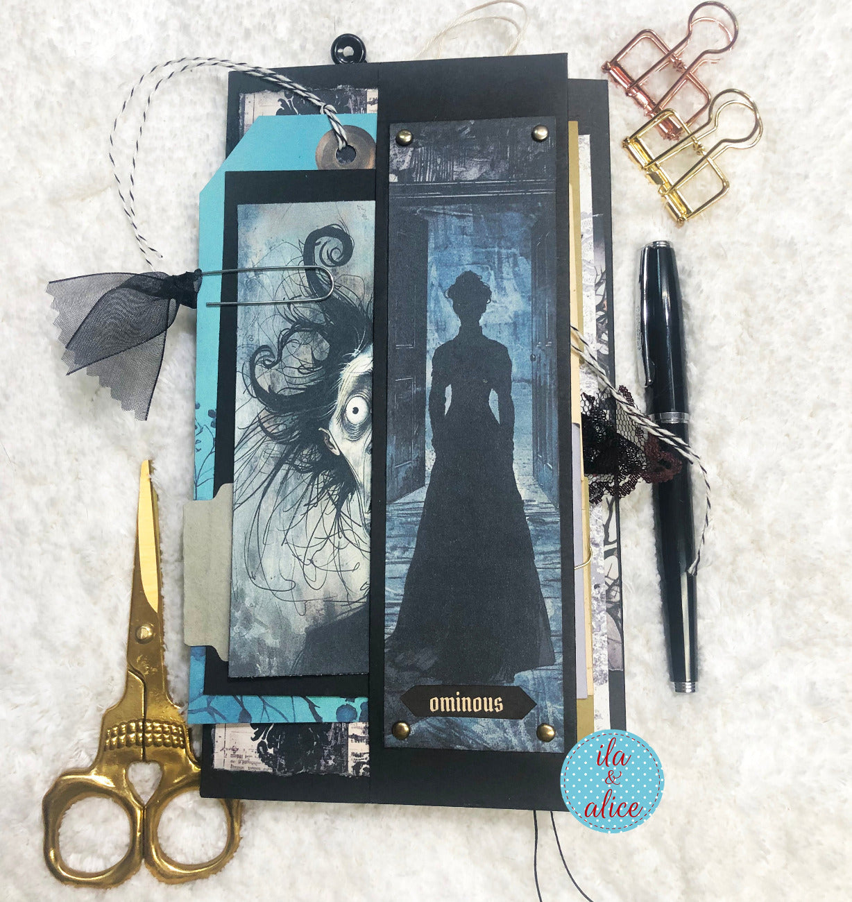 Macabre Halloween Folio with Haunting Ghost