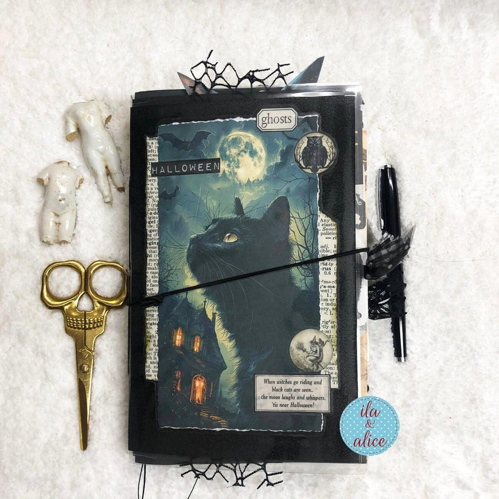 Dedicated to Black Cats Halloween Junk Journal Filled #4