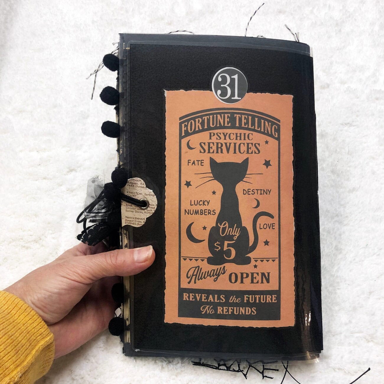 Journal d'Halloween rempli de déchets dédié aux chats noirs #4