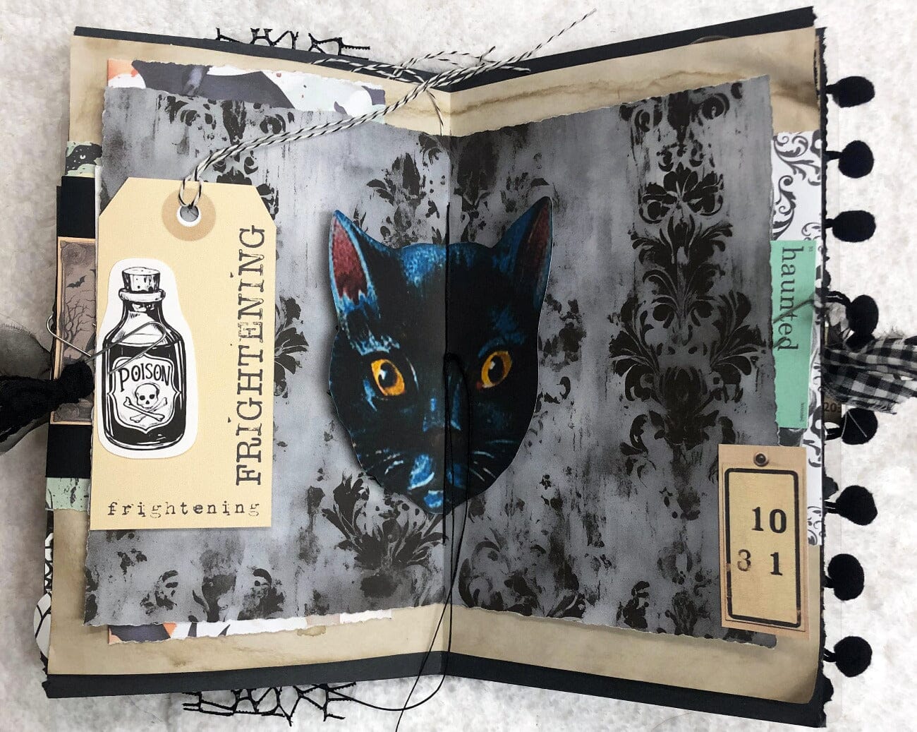 Dedicated to Black Cats Halloween Junk Journal Filled #1