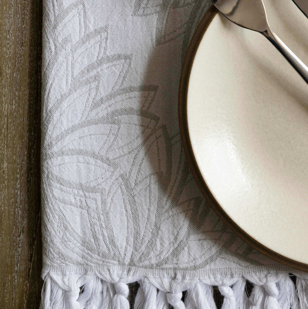 Serviettes turques Canada | Ensemble gris et blanc