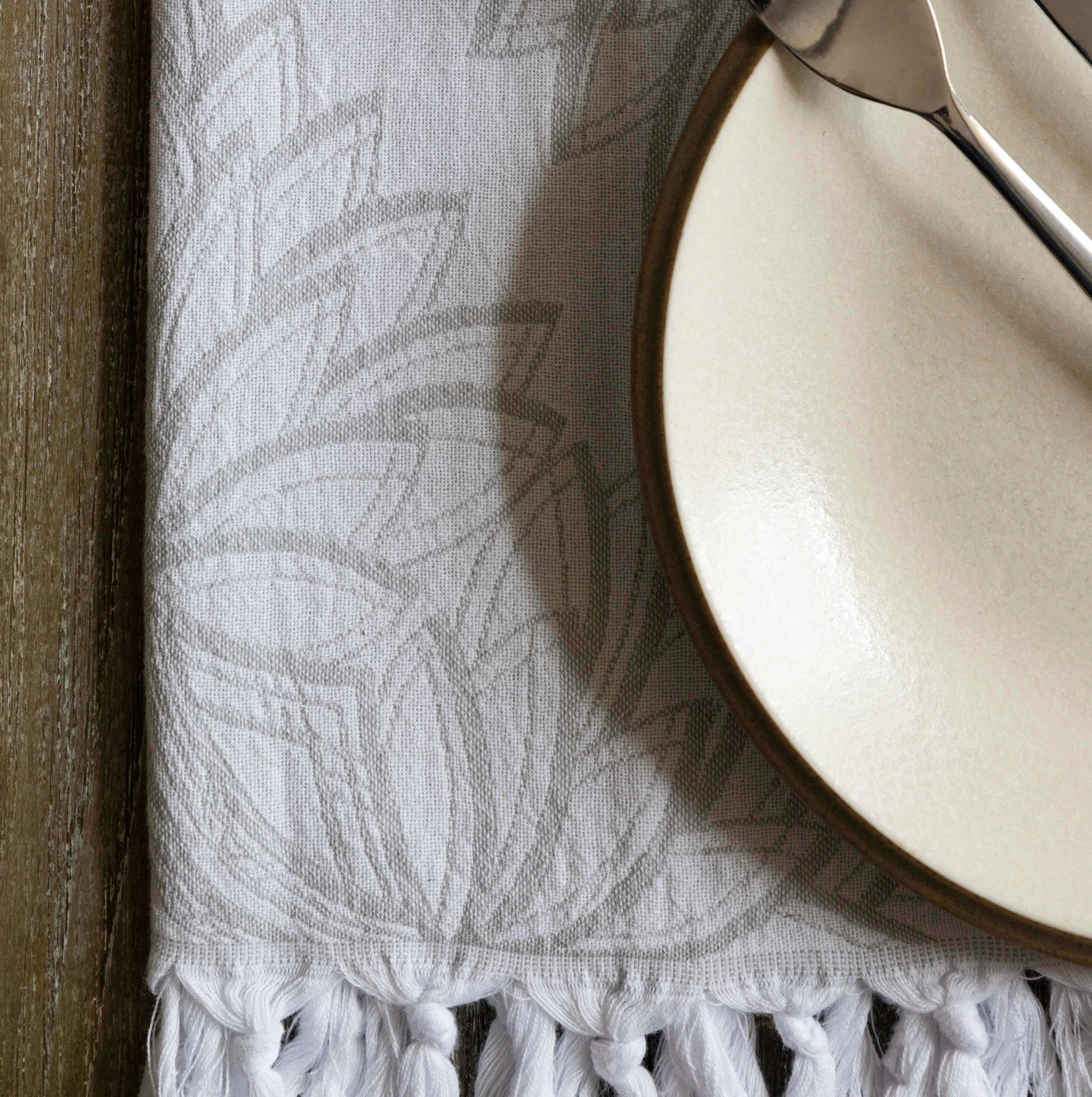Serviettes turques Canada | Ensemble gris et blanc