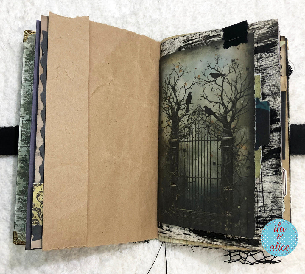 Eerie Gothic Halloween Junk Journal- Haunted House