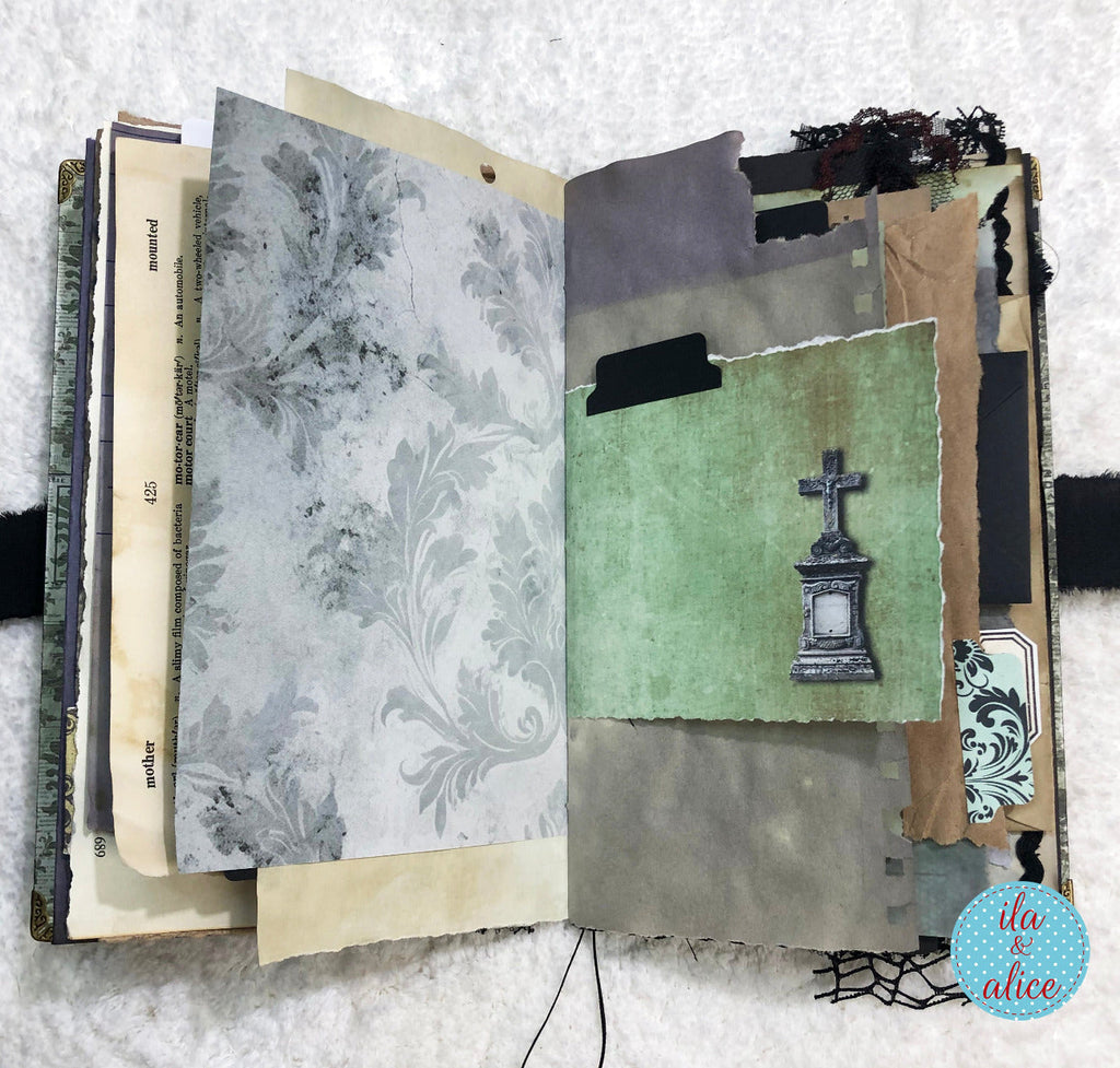 Eerie Gothic Halloween Junk Journal- Haunted House