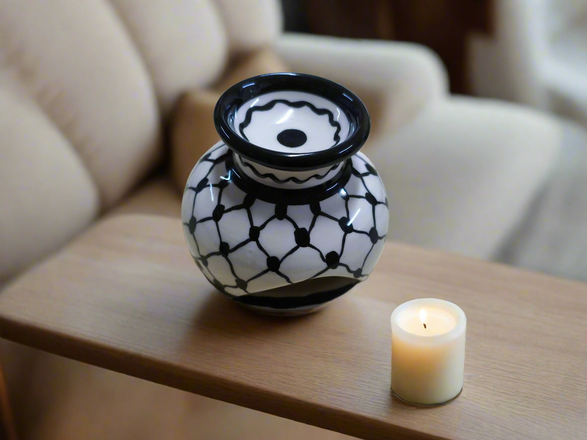 Handmade Ceramic Candle & Aromatic Oil Holder | Various Patterns