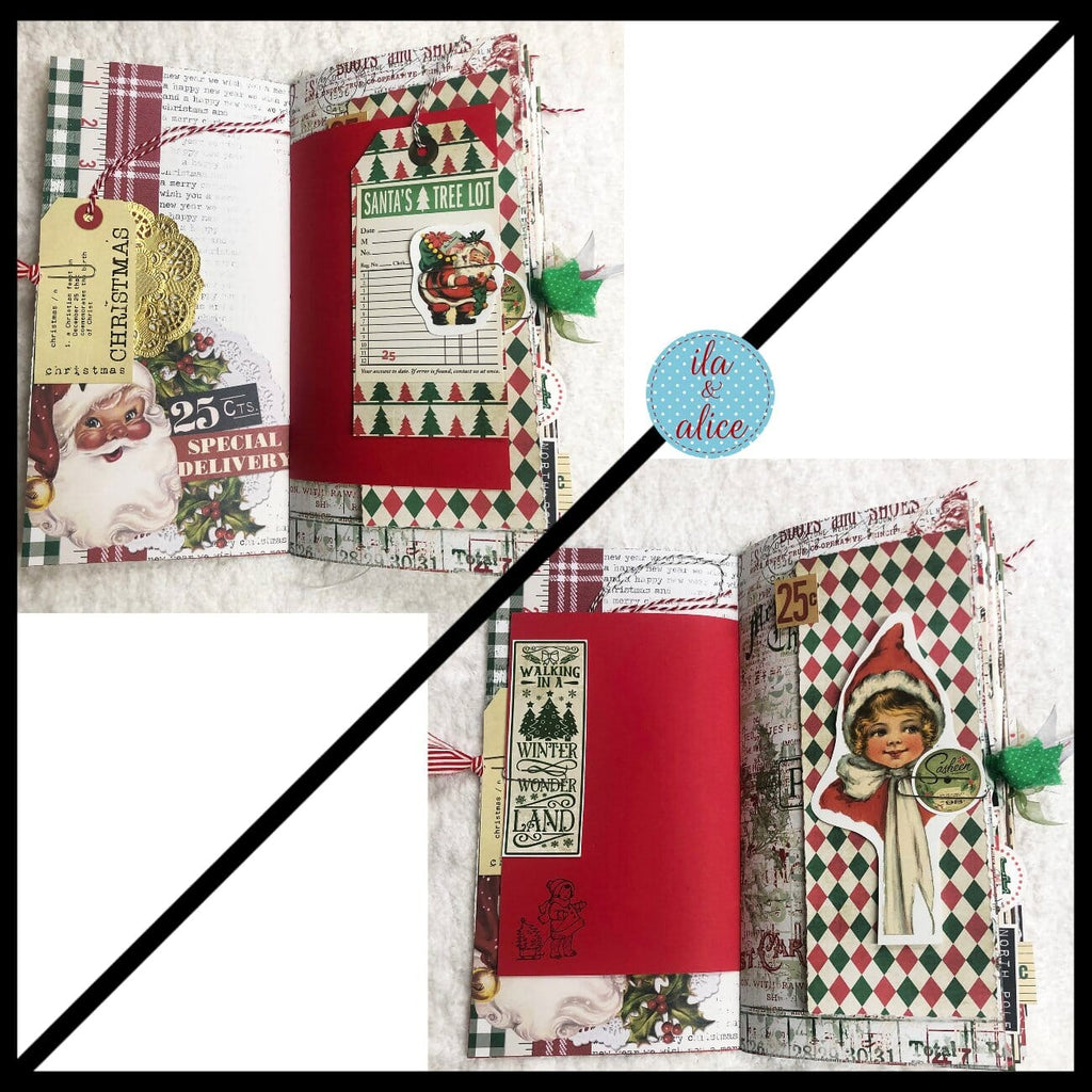 Christmas Soft Cover Junk Journal with Advent Numbers