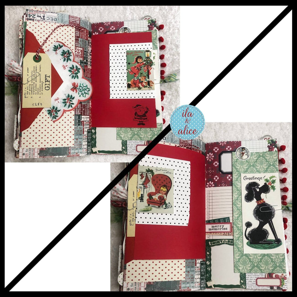 Christmas Soft Cover Junk Journal with Advent Numbers