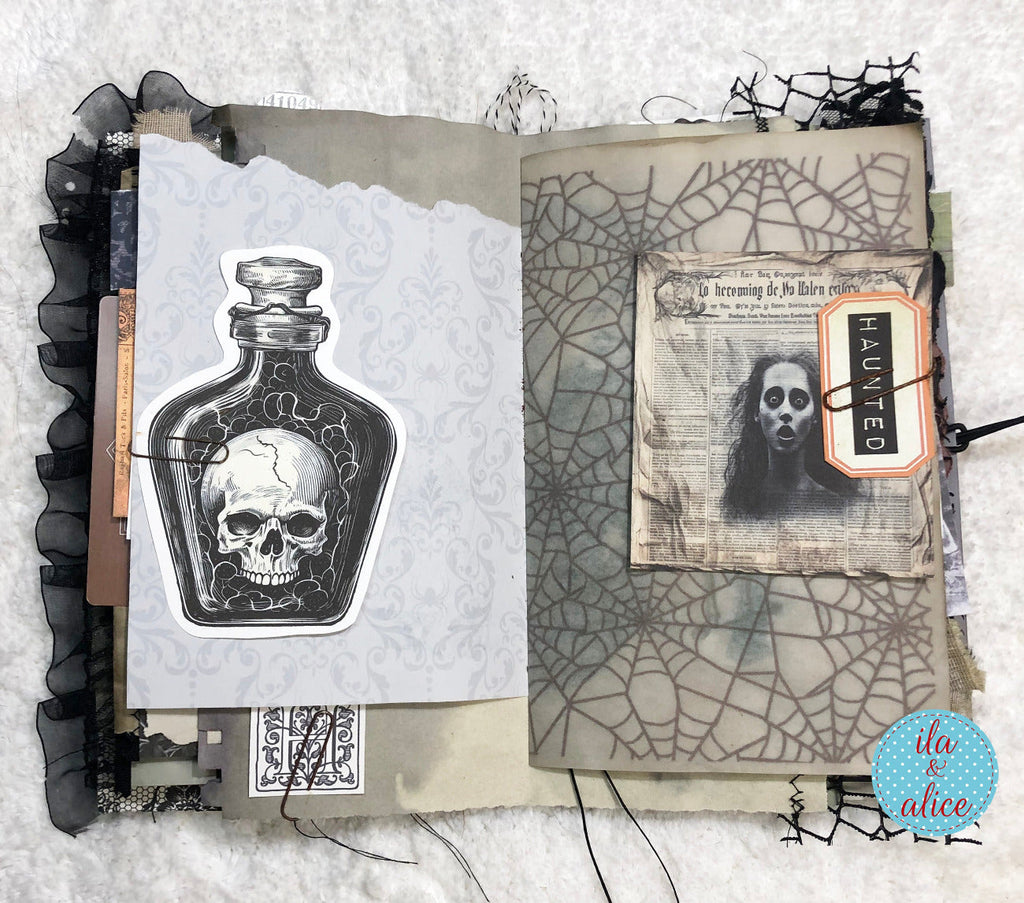 Dark and Spooky Witch Halloween Junk Journal #1