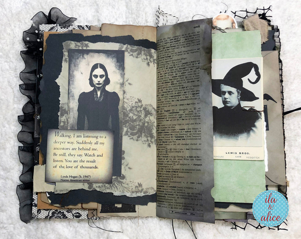 Dark and Spooky Witch Halloween Junk Journal #1