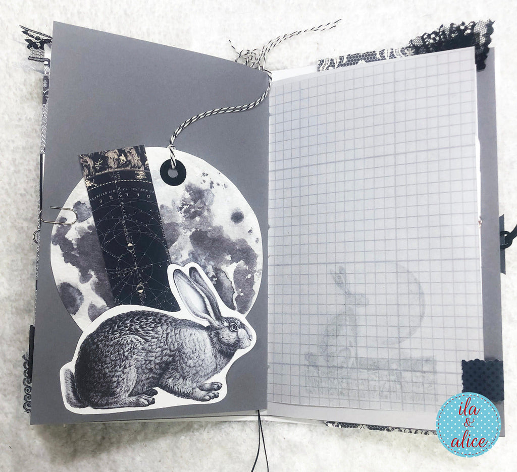 Moon Junk Journal with Collage Cover
