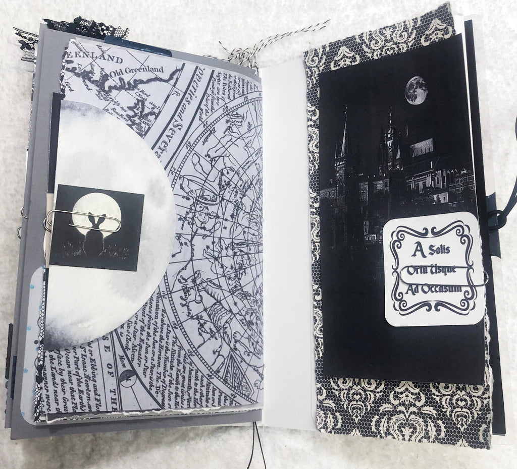 Moon Junk Journal with Collage Cover