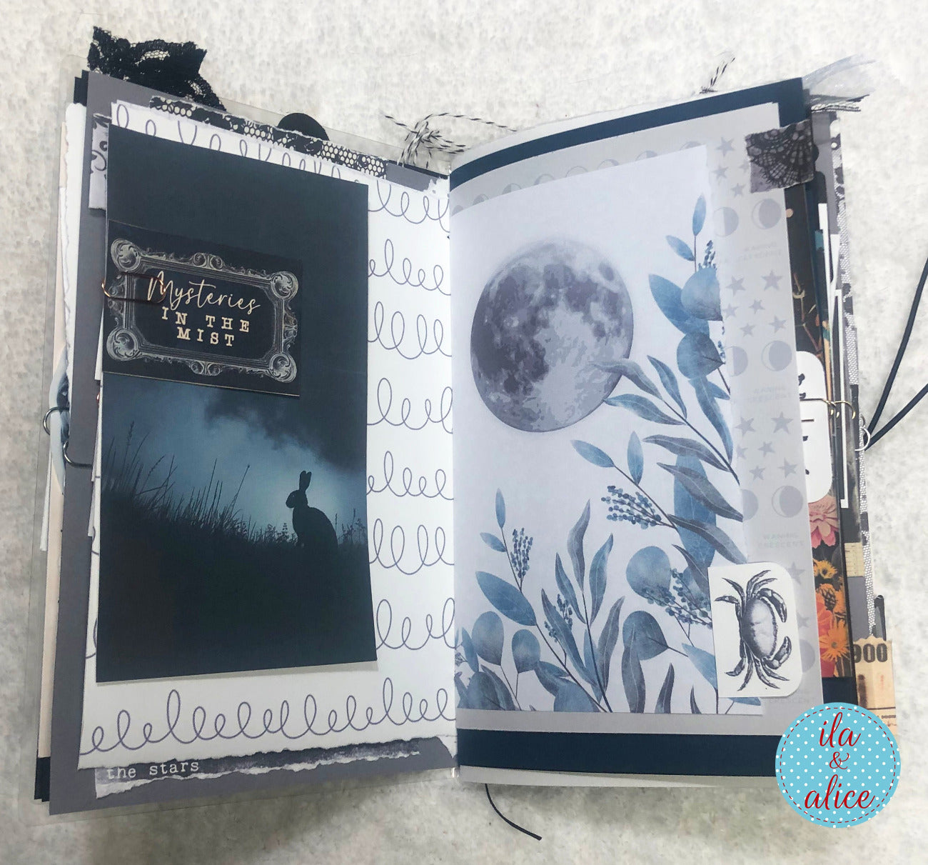 Moon Junk Journal with Collage Cover