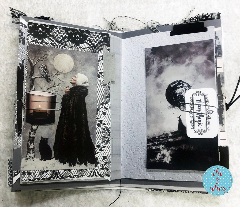 Moon Junk Journal with Collage Cover