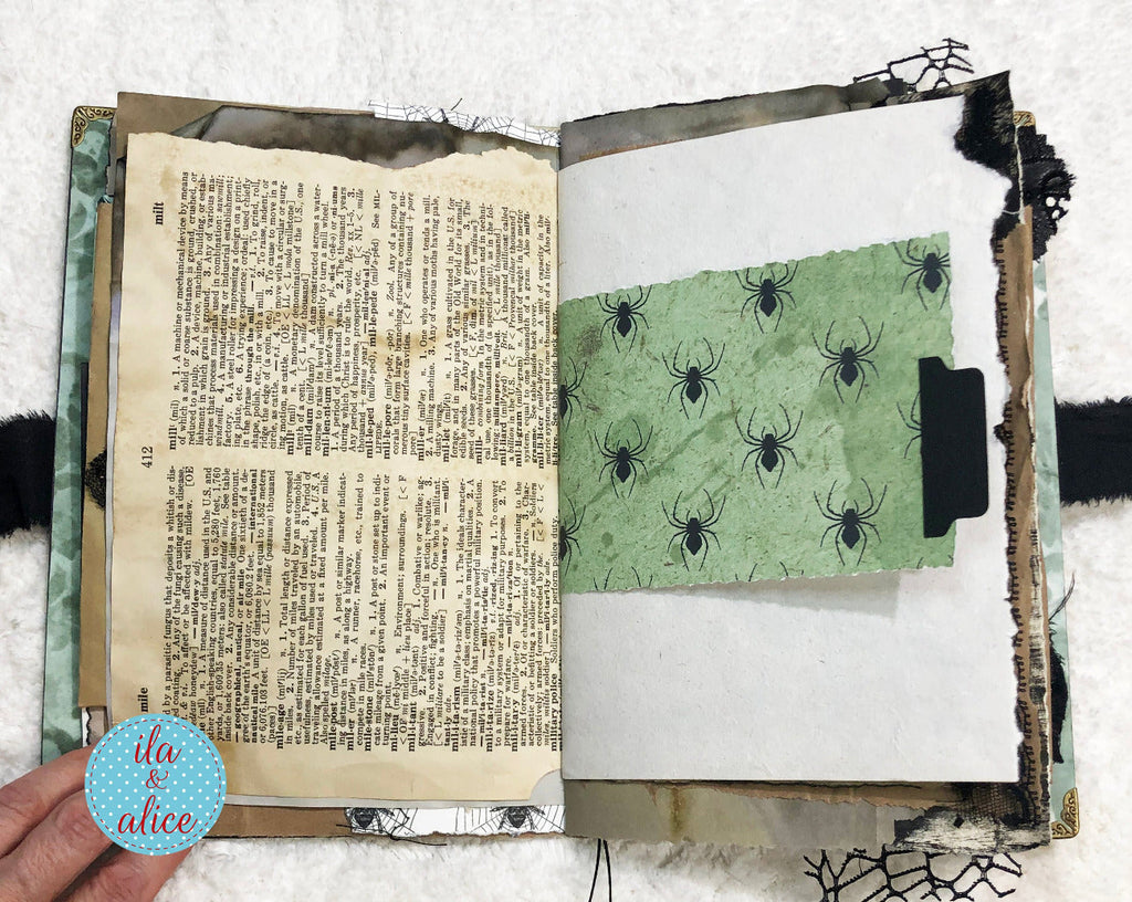 Journal d'Halloween gothique et étrange - Sorcière et chat noir