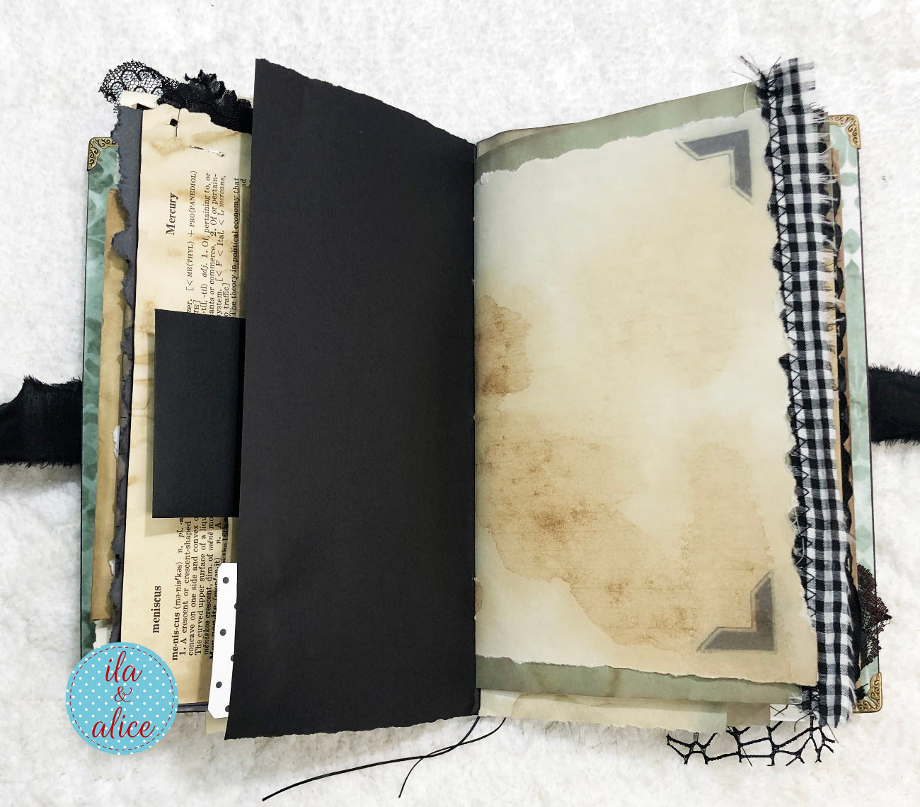Eerie Gothic Halloween Junk Journal- Witch in Graveyard