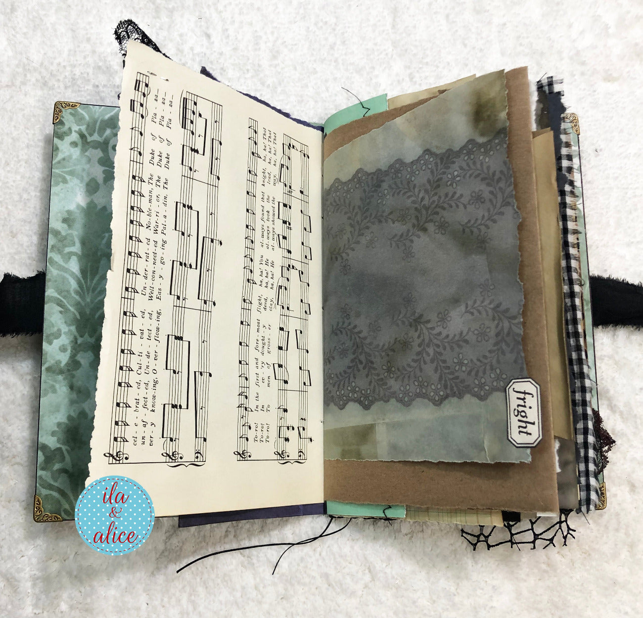 Eerie Gothic Halloween Junk Journal- Witch in Graveyard