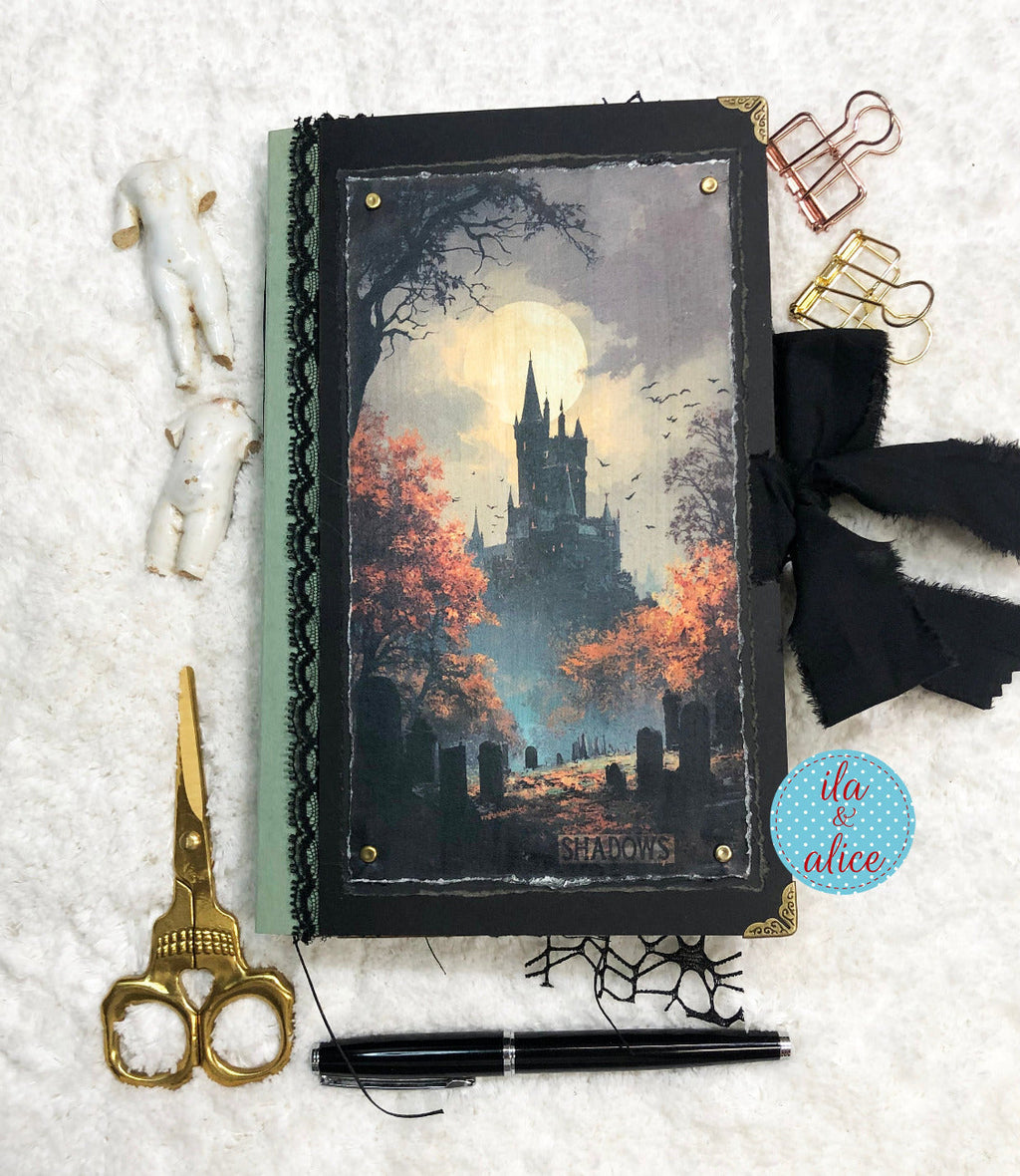 Eerie Gothic Halloween Junk Journal- Haunted Castle