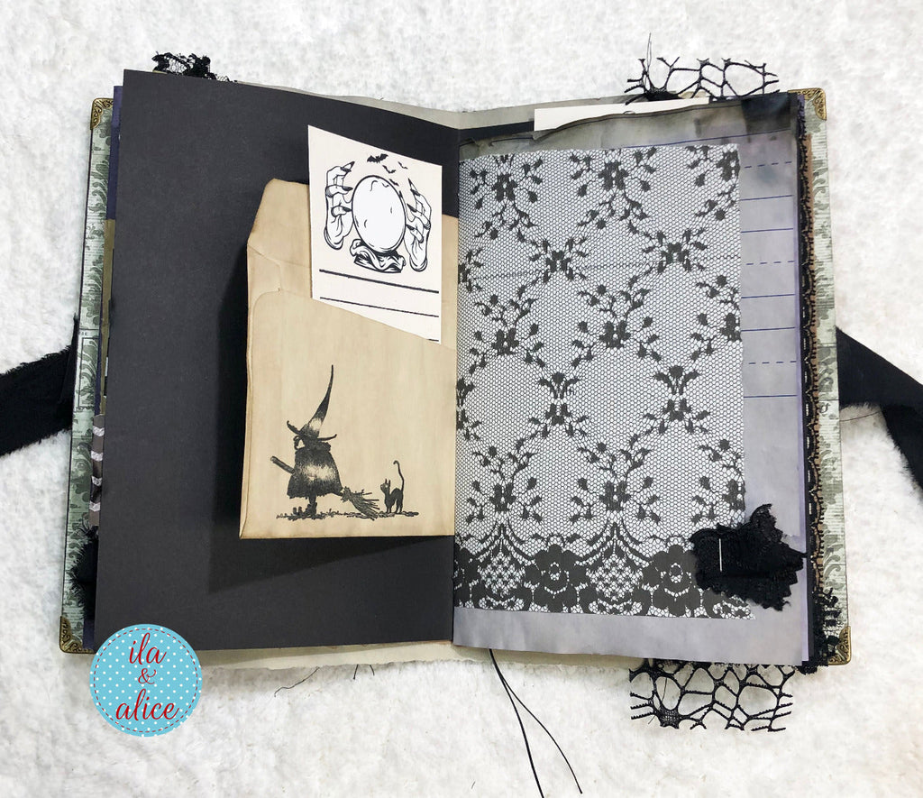 Eerie Gothic Halloween Junk Journal-Witch