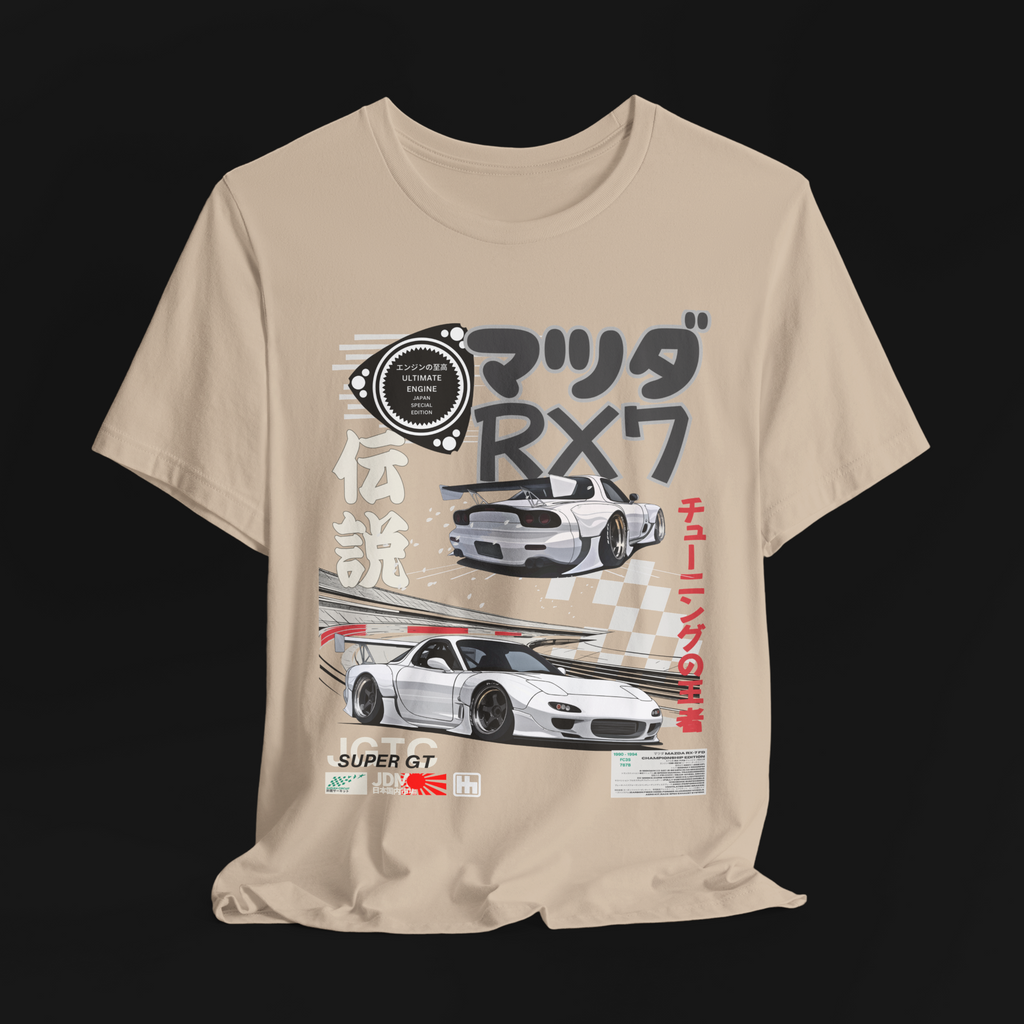 T-shirt graphique automobile légendaire Suzuka RX7 | Homme et femme (unisexe)