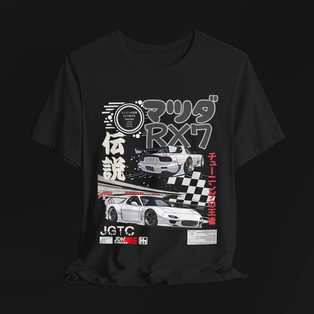T-shirt graphique automobile légendaire Suzuka RX7 | Homme et femme (unisexe)