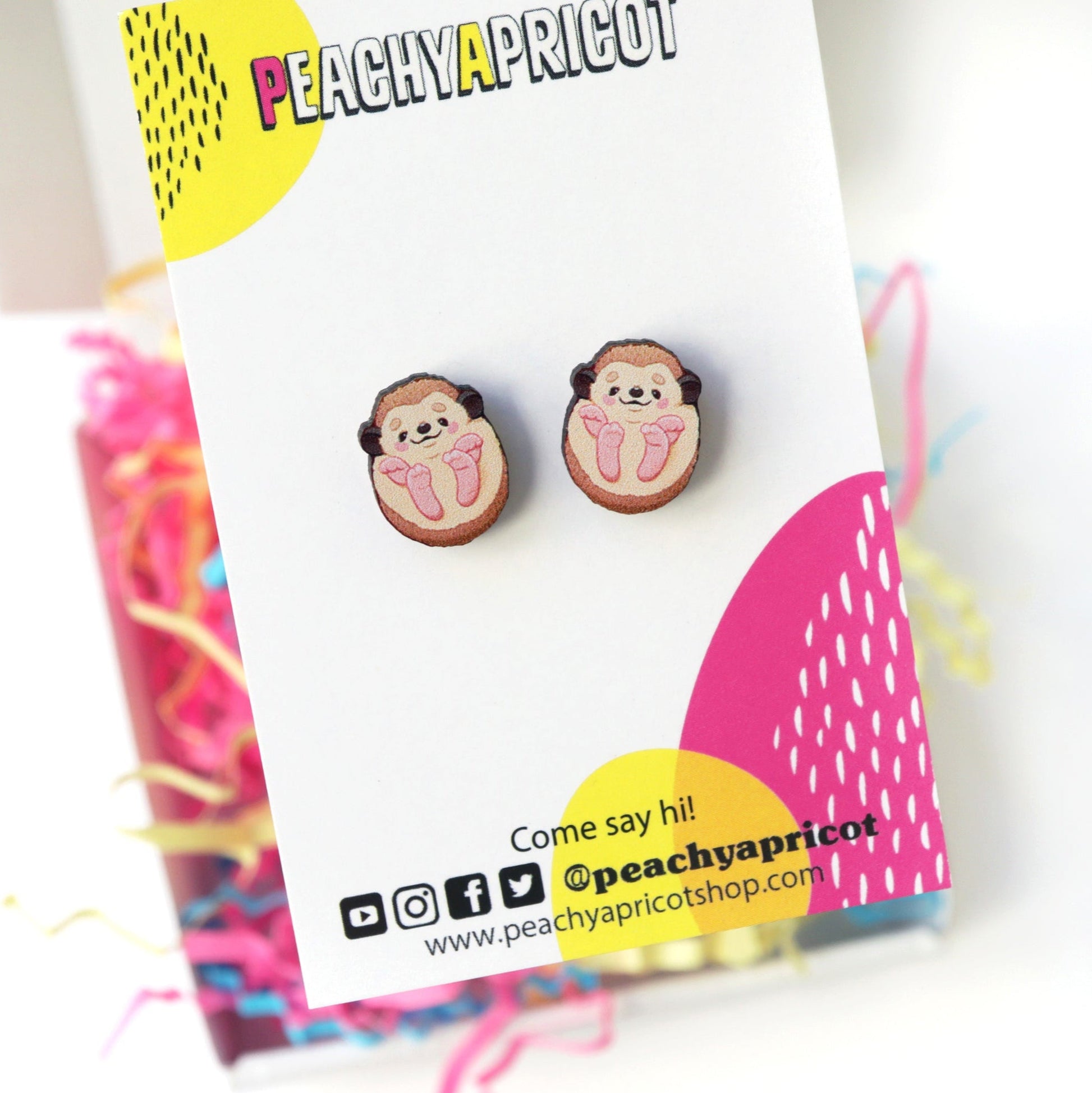 Boucles d'oreilles hérisson