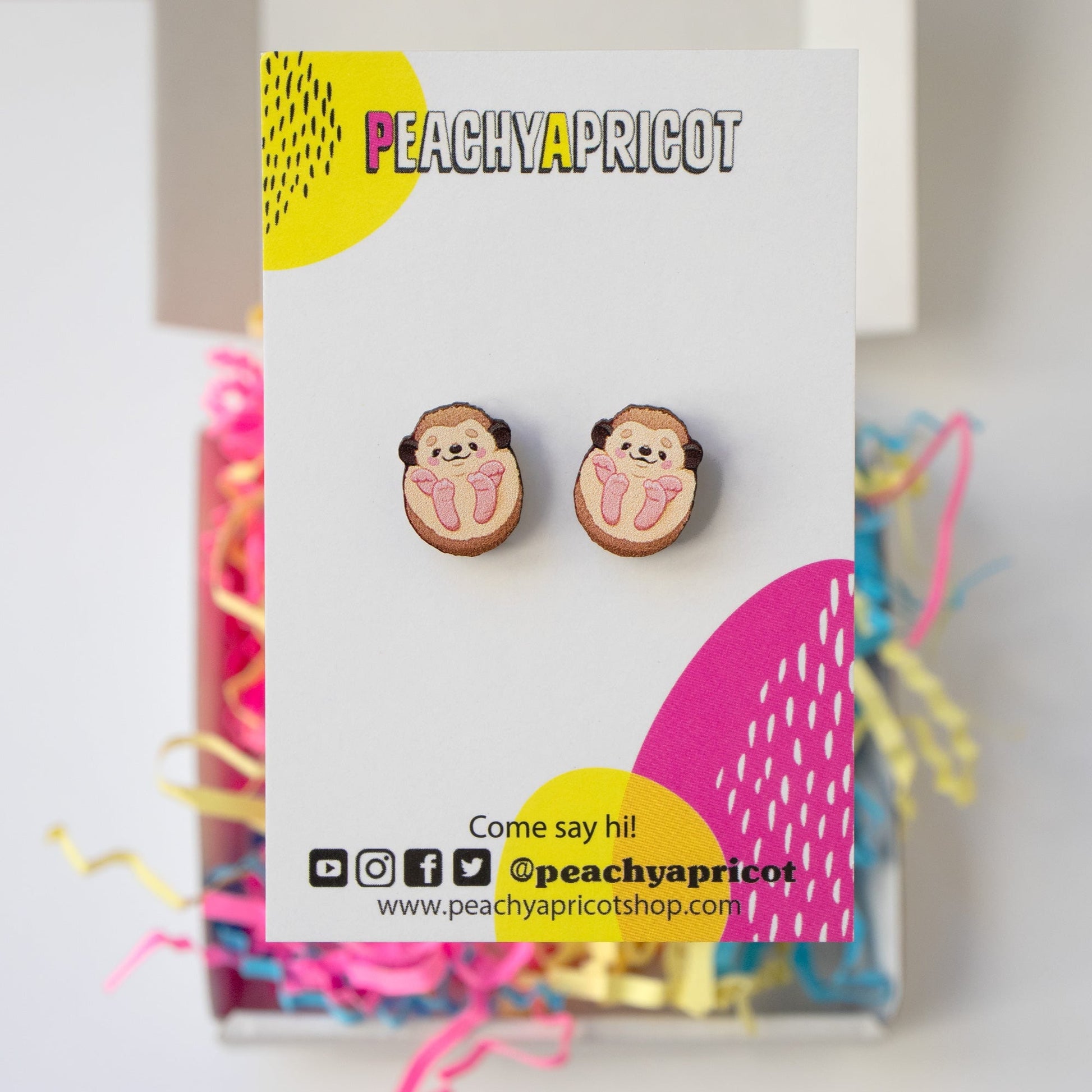 Boucles d'oreilles hérisson