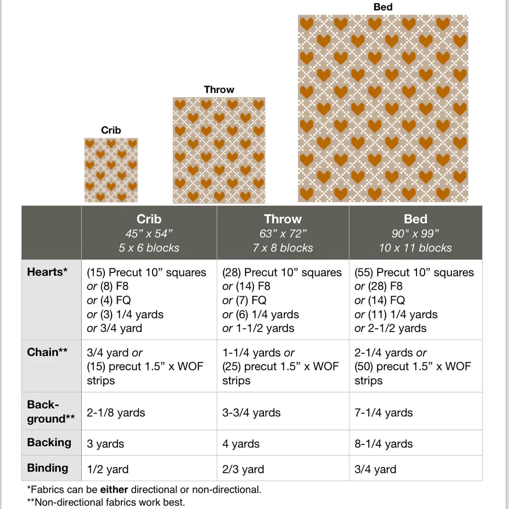 Heirloom Hearts Quilt PATTERN