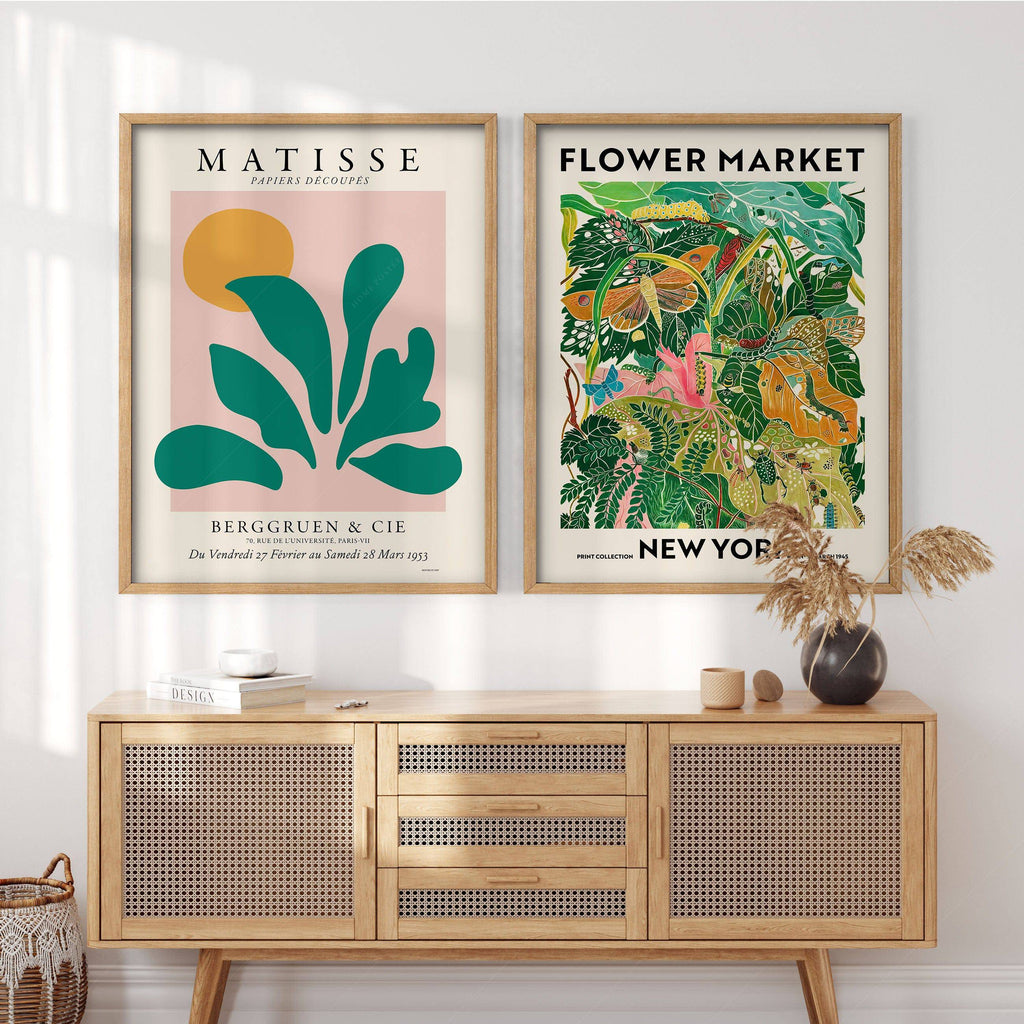 Henri Matisse & Flower Market New York Set of 2 Prints – Modern Wall Art