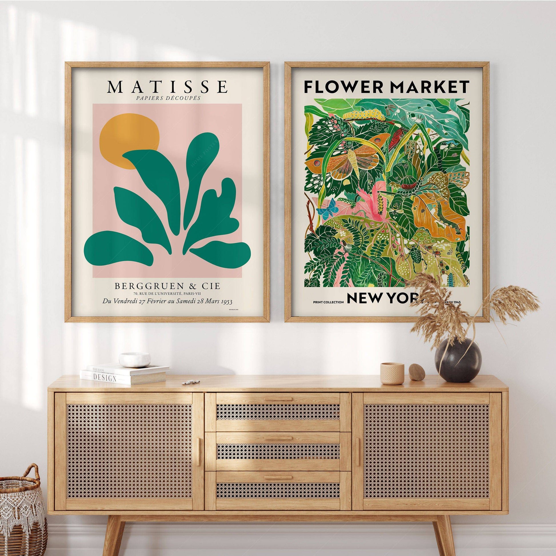 Henri Matisse & Flower Market New York Set of 2 Prints – Modern Wall Art