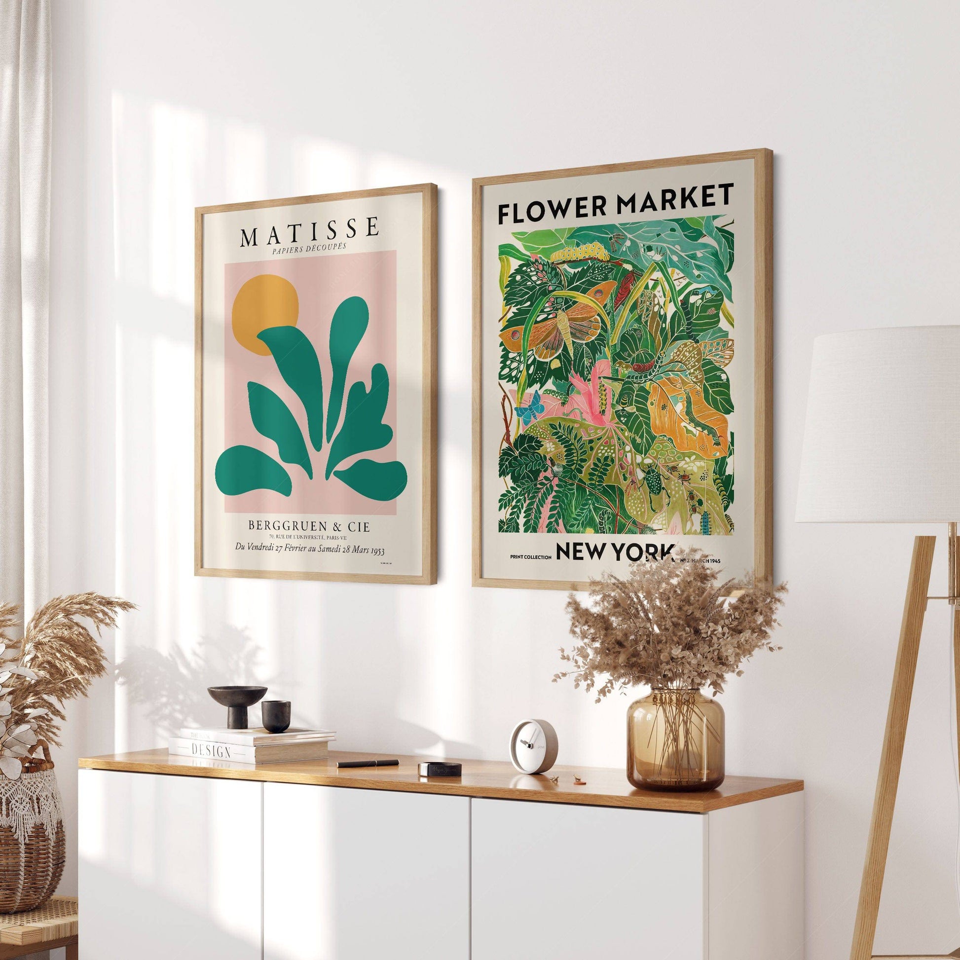 Henri Matisse & Flower Market New York Set of 2 Prints – Modern Wall Art