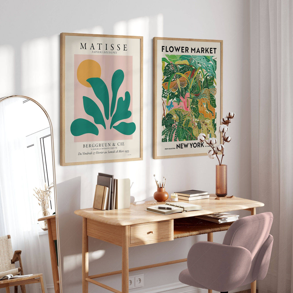 Henri Matisse & Flower Market New York Set of 2 Prints – Modern Wall Art